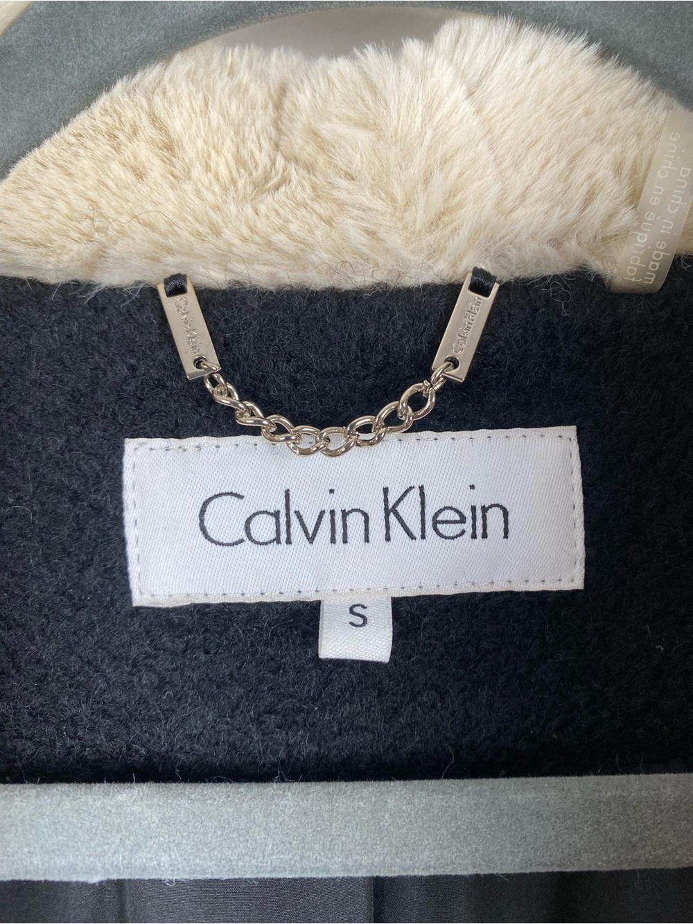 Calvin Klein Black Coat Women's Small - Picture 6 of 8